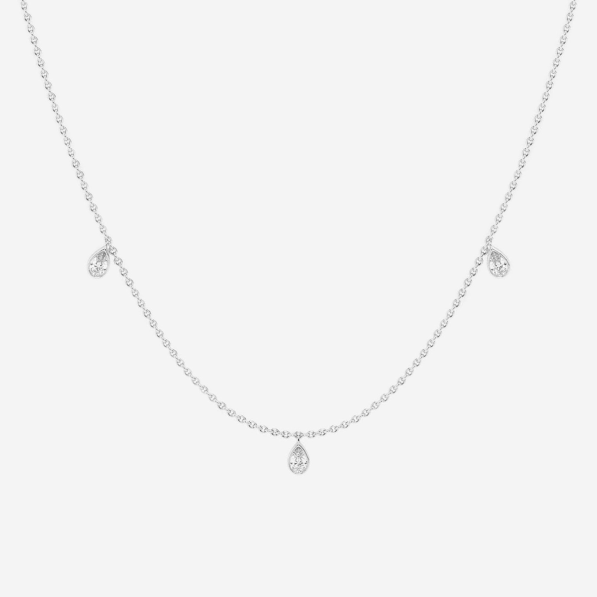 Additional Image 1 for  näas Romancing 1 ctw Pear Lab Grown Diamond Dangle Necklace with Adjustable Chain